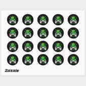 Video Game Controller Shamrock Gamer St. Patrick D Ronde Sticker (Vel)