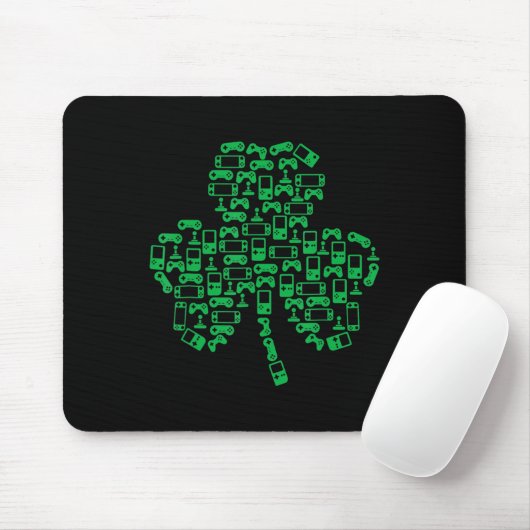 Video Game Controller Shamrock Irish Gamer St. Pat Muismat (Met muis)