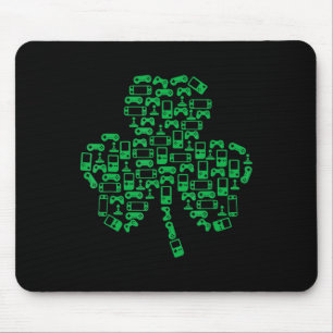 Video Game Controller Shamrock Irish Gamer St. Pat Muismat