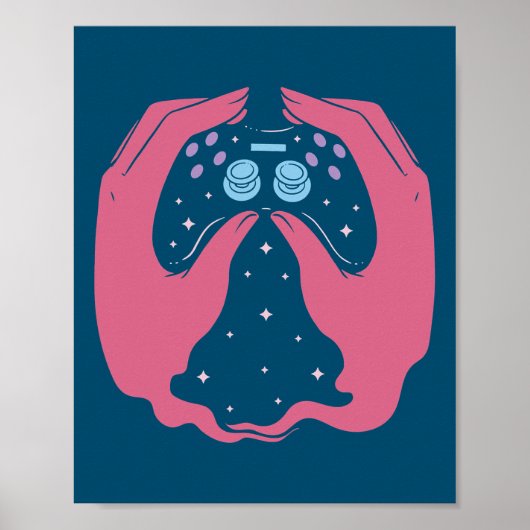 Video Game Controller Sterrenbeeld Poster (Voorkant)