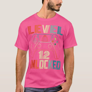 Video Game Controller Unlocked Level 12 Birthday B T-shirt