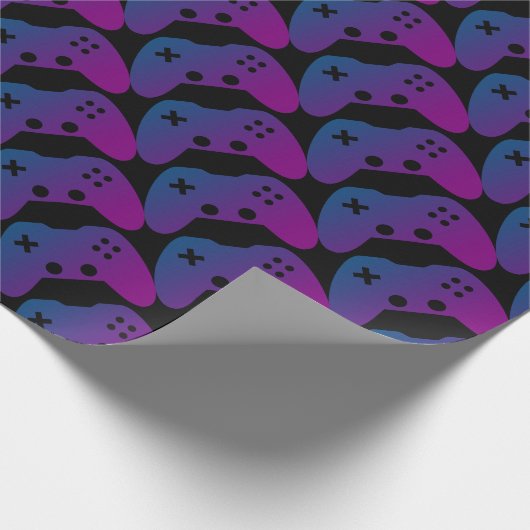Video Game Controller Wrapping Paper Cadeaupapier (Hoek)