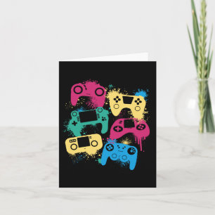 Video Game Controllers Graphic T-shirt voor Gamer  Kaart