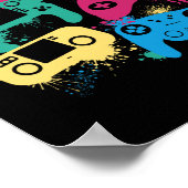 Video Game Controllers Graphic T-shirt voor Gamer Poster (Hoek)