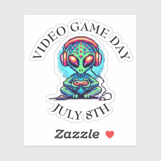 Video Game Day | 8 juli Sticker (Vel)