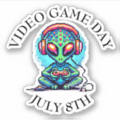 Video Game Day | 8 juli Sticker (Voorkant)