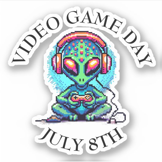 Video Game Day | 8 juli Sticker (Voorkant)