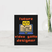 Video Game Designer Programmeur Coder Kaart (Voorkant)