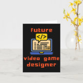 Video Game Designer Programmeur Coder Kaart (Gele Bloem)