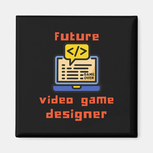 Video Game Designer Programmeur Coder Magneet (Voorkant)