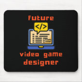 Video Game Designer Programmeur Coder Muismat (Voorkant)