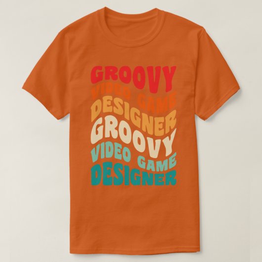 Video Game Designer  Retro 60s 70s 80s Vibe T-shirt (Design voorkant)
