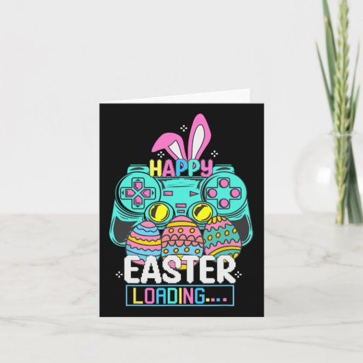 Video Game Easter Bunny Gaming Controller Gamer Bo Kaart (Voorkant)