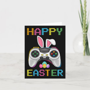 Video Game Easter Bunny Gaming Controller Gamer Bo Kaart