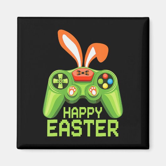 Video Game Easter Bunny Gaming Controller Gamer Bo Magneet (Voorkant)