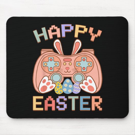 Video Game Easter Bunny Gaming Controller Gamer Bo Muismat (Voorkant)