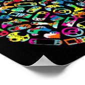 Video Game Easter Bunny Gaming Controller Gamer Bo Poster (Hoek)