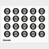 Video Game Easter Bunny Gaming Controller Gamer Bo Ronde Sticker (Vel)