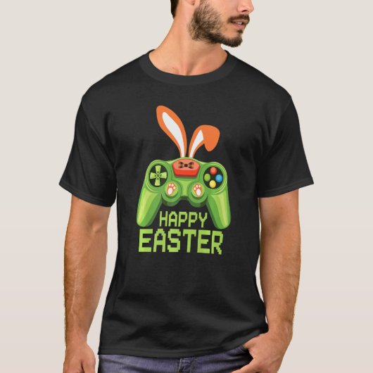 Video Game Easter Bunny Gaming Controller Gamer Bo T-shirt (Voorkant)