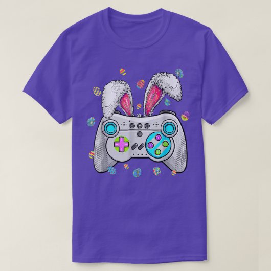 Video Game Easter Bunny Gaming Controller Gamer Bo T-shirt (Design voorkant)
