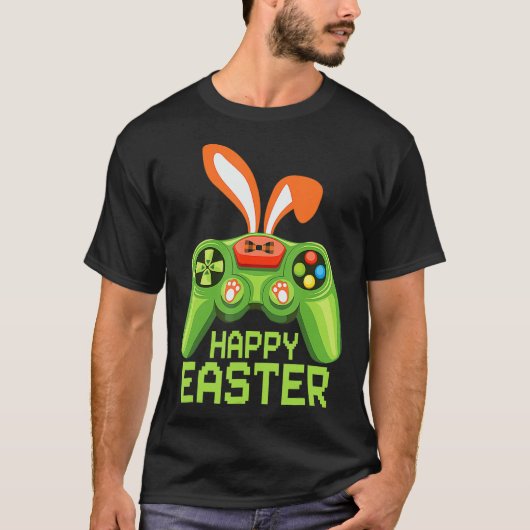 Video Game Easter Bunny Gaming Controller Gamer Bo T-shirt (Voorkant)