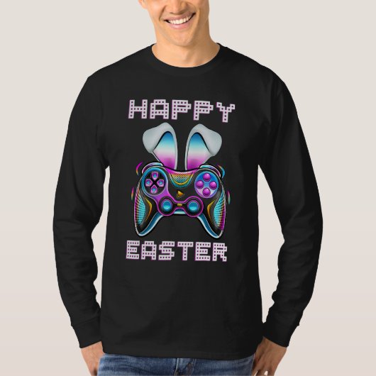 Video Game Easter Bunny Gaming Controller Gamer Bo T-shirt (Voorkant)
