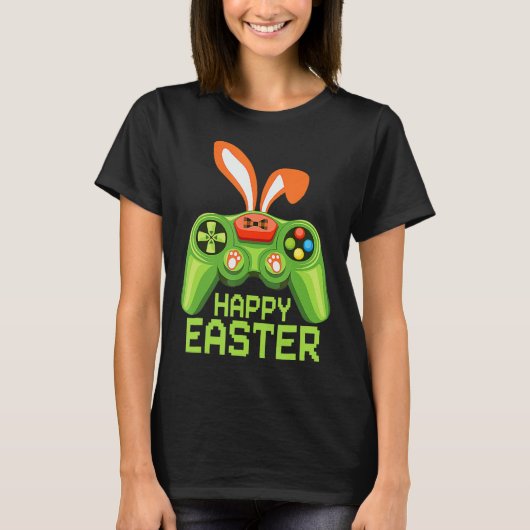 Video Game Easter Bunny Gaming Controller Gamer Bo T-shirt (Voorkant)