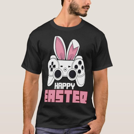 Video Game Easter Bunny Gaming Controller Gamer Bo T-shirt (Voorkant)