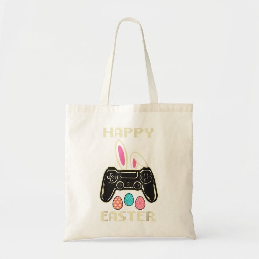 Video Game Easter Bunny Gaming Controller Gamer Bo Tote Bag (Voorkant)
