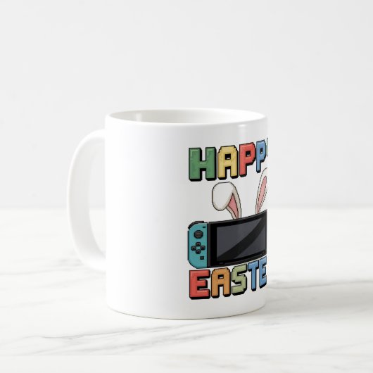 Video Game Easter Bunny Gaming Controller Gamer Koffiemok (Voorkant links)
