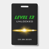 Video Game Feest Groene Controller Favor Badge (Achterkant)