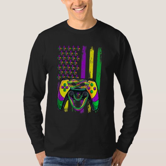 Video Game Flag Beads Kids Mardi Gras Shirts, Game T-shirt (Voorkant)