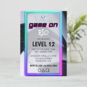 Video game game game Neon Game on Level on Level U Kaart (Staand voorkant)