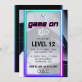 Video game game game Neon Game on Level on Level U Kaart (Voorkant / Achterkant)