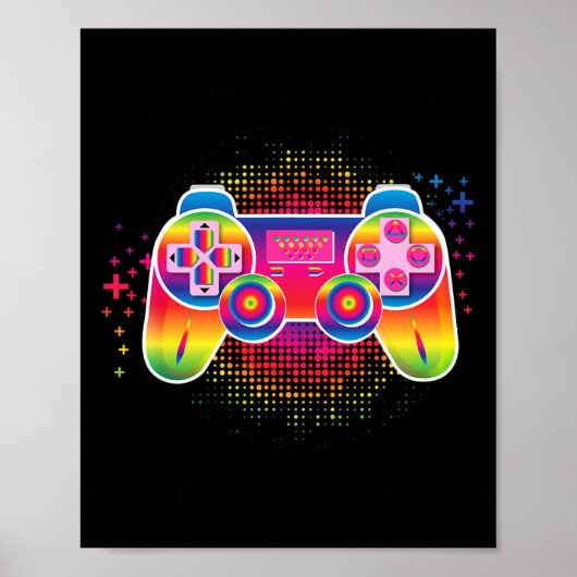 Video Game Gamer Controller Poster (Voorkant)
