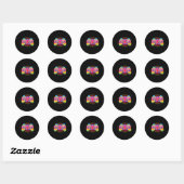 Video Game Gamer Controller Ronde Sticker (Vel)