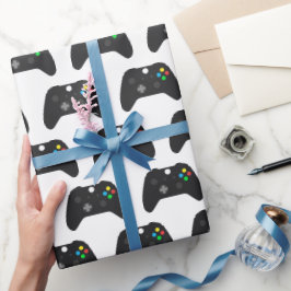 Video Game Gamer Gaming Verjaardag Cadeaupapier