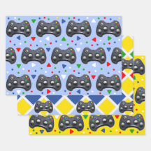 Video Game Gamer Gift Wrapping Paper Sheets