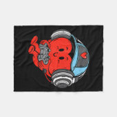 Video Game Gamer Heart Valentines Day Gaming Boys  Fleece Deken (Voorkant (Horizontaal))