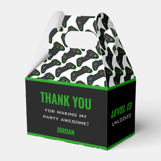 Video Game Green Controller Favor Box Bedankdoosjes (Achterkant)