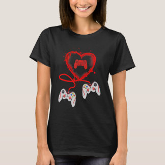 Video Game-hartcontroller Valentijnsdag Kinderen T-shirt