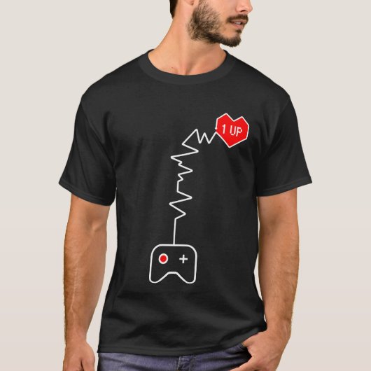 Video Game Heartbeat Tshirt Cool Gift Voor Gamers (Voorkant)