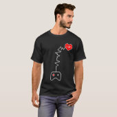 Video Game Heartbeat Tshirt Cool Gift Voor Gamers (Voorkant volledig)