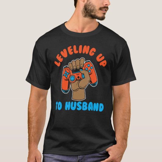 Video Game Husband Leveling Up To Husband Gaming T-shirt (Voorkant)