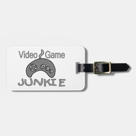 Video Game Junkie Bagagelabel (Voorkant horizontaal)