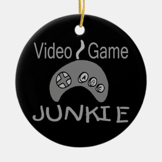 Video Game Junkie Keramisch Ornament (Voorkant)