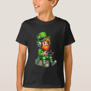 Video Game Kabouter St. Patrick's Day Gamer Kinder T-shirt
