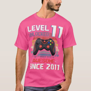Video game Level 11 Unlocked 2011 Boy 11th T-shirt