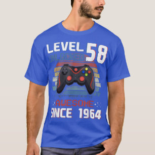 Video game Level 58 Unlocked  1964 Mannen 58th T-shirt