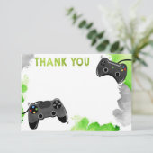 Video Game Level Omhoog Game op Gamer Bedankt Kaar Save The Date (Staand voorkant)